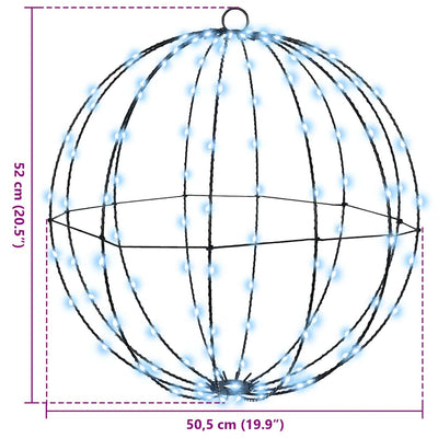 Kylmä valkoinen pallo 320 led-valoilla Octovian 50cm (2 pcs metalli)