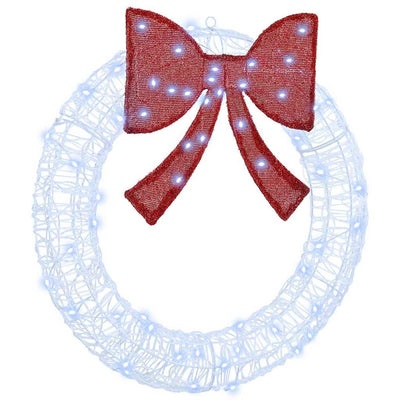 Kylmä valkoinen seppele led -nauhavalot Iurev 75cm (akryyli)