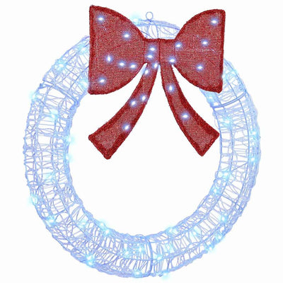 Sininen seppele led -nauhavalot Bectas 75cm (akryyli)