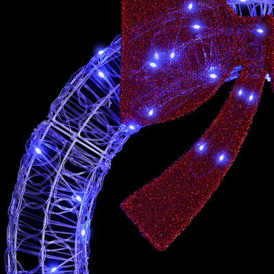 Sininen seppele led -nauhavalot Ardeleana 120cm (akryyli)