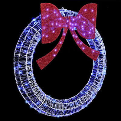 Sininen seppele led -nauhavalot Ardeleana 120cm (akryyli)