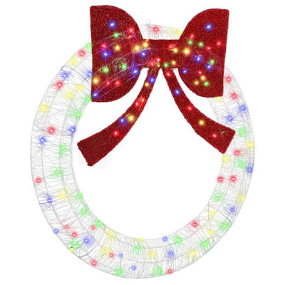 Monivärinen seppele led -nauhavalot Evalyn 120cm (akryyli)