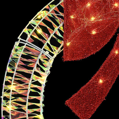 Lämmin valkoinen seppele 150 led-valoilla Motz 120cm (pet)