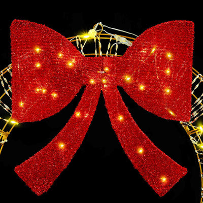 Lämmin valkoinen seppele 60 led-valoilla Iamandachi 75cm (pet)