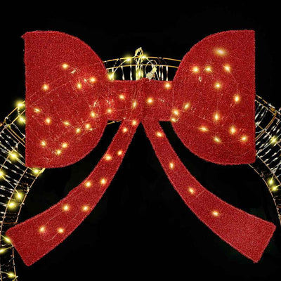 Lämmin valkoinen seppele 150 led-valoilla Eancu 120cm (pet)