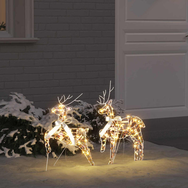 LED Porot 40 LED-valoilla 2 pcs Lämpimän Valkoinen PET
