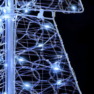 Viileä valkoinen joulukuusi Nevian 120cm (100 led-valoilla akryyli)