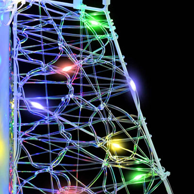 Monivärinen joulukuusi Gamil 120cm (100 led-valoilla, akryyli)