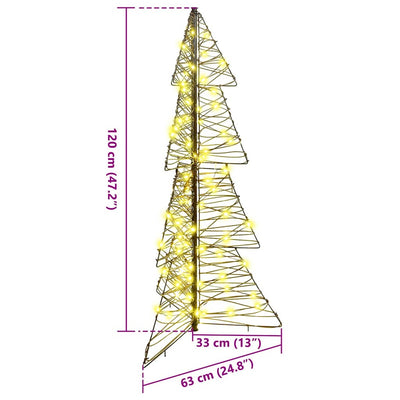 Lämpimän valkoinen joulukuusi Jurj 120cm (100 led-valoilla rottinki)