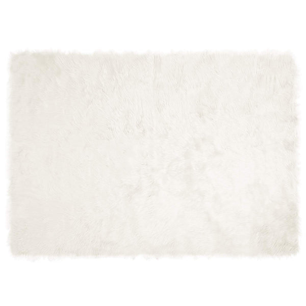 Tekonahkainen lampaantalja-matto TAFALLA valkoinen 240 x 340 cm