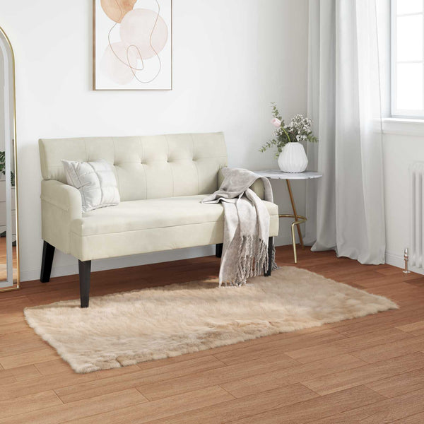 Tekonahkainen lampaantalja-matto TAFALLA Beige 60 x 110 cm