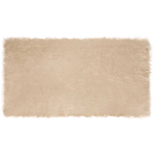 Tekonahkainen lampaantalja-matto TAFALLA Beige 60 x 110 cm