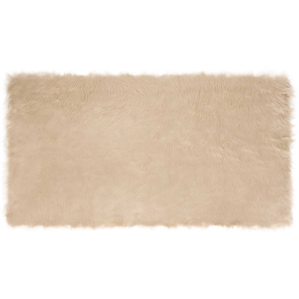 Tekonahkainen lampaantalja-matto TAFALLA Beige 80 x 150 cm