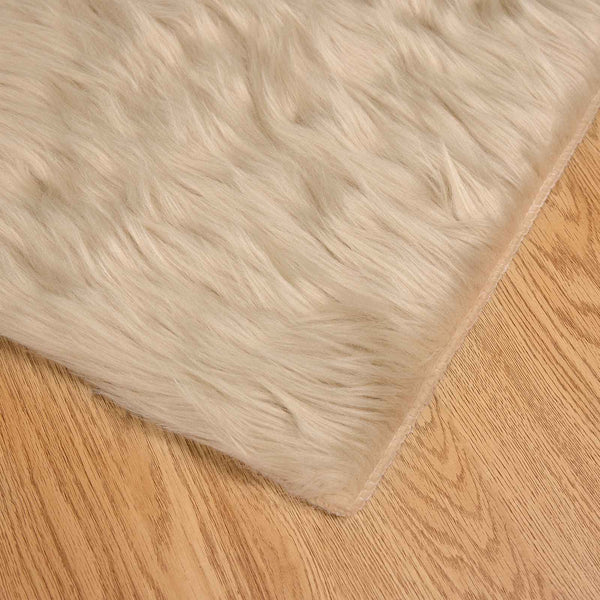 Tekonahkainen lampaantalja-matto TAFALLA Beige 80 x 200 cm