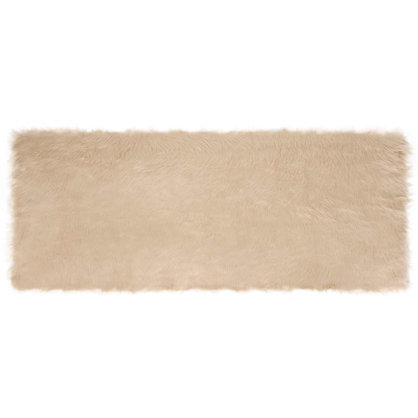Tekonahkainen lampaantalja-matto TAFALLA Beige 80 x 200 cm