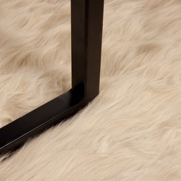 Tekonahkainen lampaantalja-matto TAFALLA Beige 80 x 250 cm
