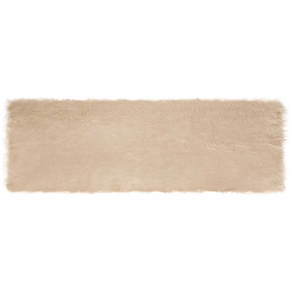 Tekonahkainen lampaantalja-matto TAFALLA Beige 80 x 250 cm