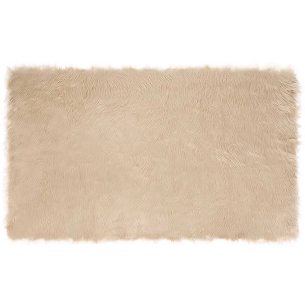 Tekonahkainen lampaantalja-matto TAFALLA Beige 100 x 200 cm