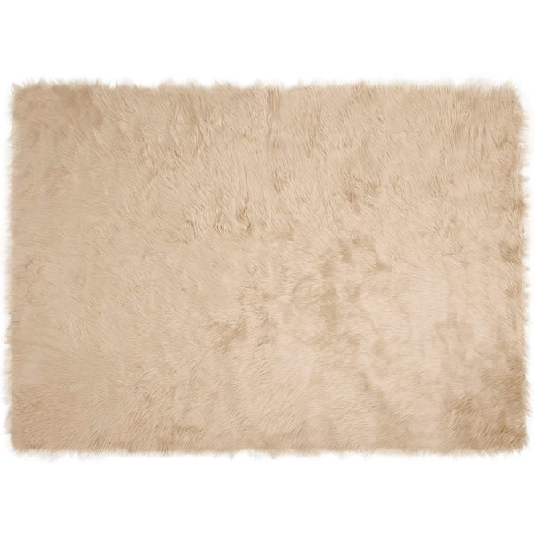 Tekonahkainen lampaantalja-matto TAFALLA Beige 160 x 230 cm