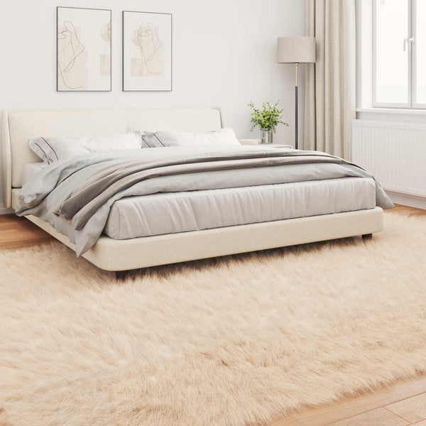 Tekonahkainen lampaantalja-matto TAFALLA Beige 200 x 280 cm
