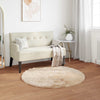 Tekonahkainen lampaantalja-matto TAFALLA Beige Ø 120 cm