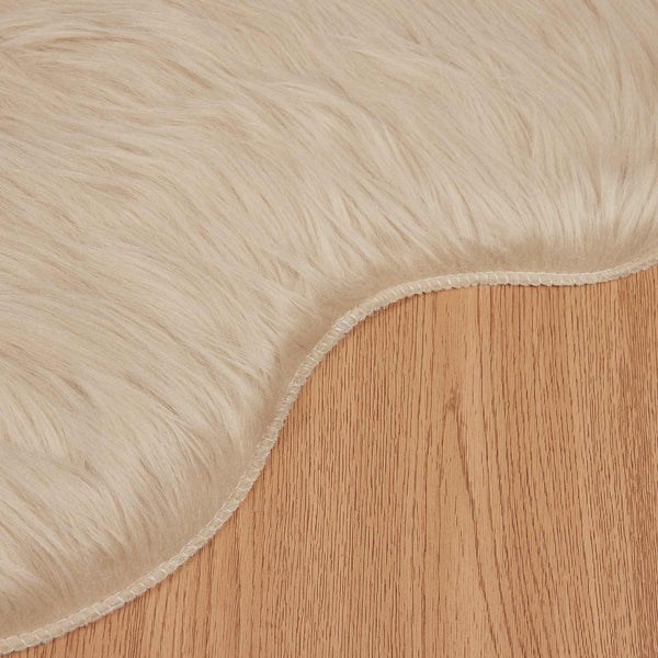 Tekonahkainen lampaantalja-matto TAFALLA Beige 60 x 90 cm