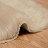 Tekonahkainen lampaantalja-matto TAFALLA Beige 80 x 120 cm