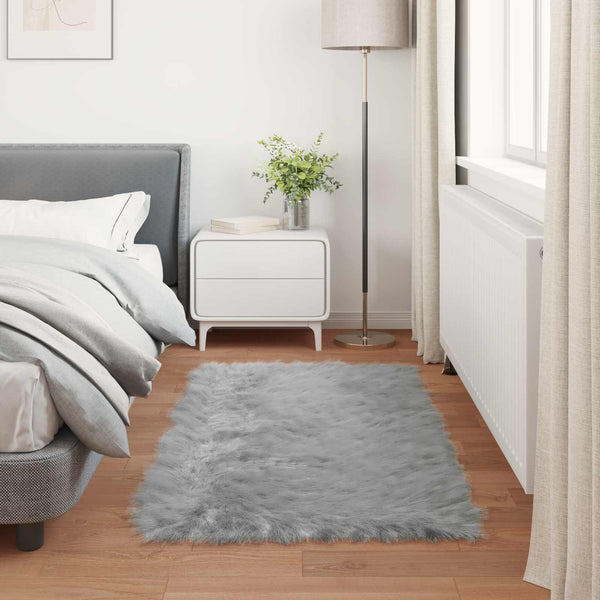 Tekonahkainen lampaantalja-matto TAFALLA Harmaa 60 x 110 cm
