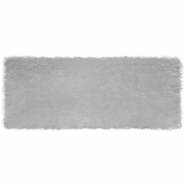 Tekonahkainen lampaantalja-matto TAFALLA Harmaa 80 x 200 cm