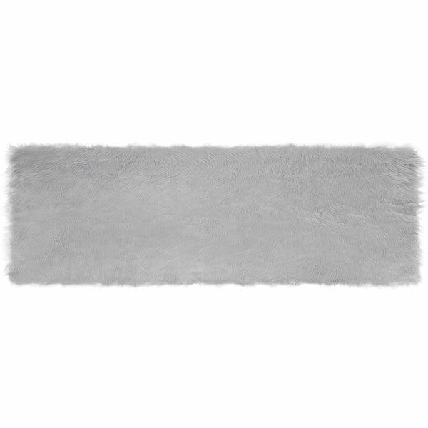 Tekonahkainen lampaantalja-matto TAFALLA Harmaa 80 x 250 cm