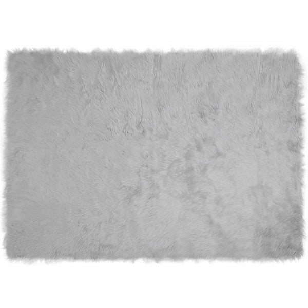 Tekonahkainen lampaantalja-matto TAFALLA Harmaa 140 x 200 cm