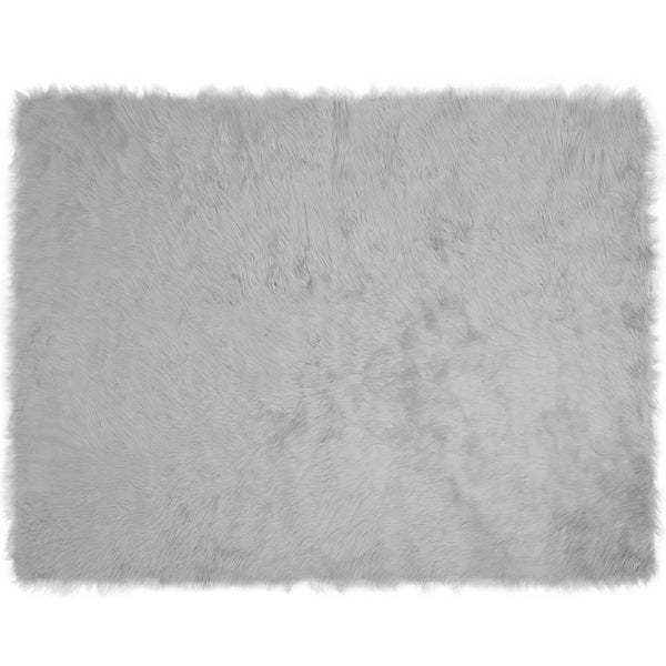 Tekonahkainen lampaantalja-matto TAFALLA Harmaa 240 x 340 cm
