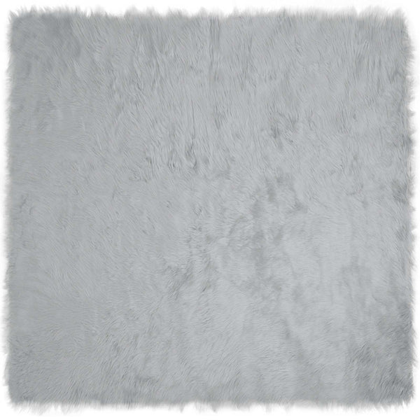 Tekonahkainen lampaantalja-matto TAFALLA Harmaa 240 x 240 cm