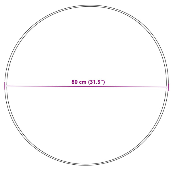 Tekonahkainen lampaantalja-matto TAFALLA Harmaa Ø 80 cm