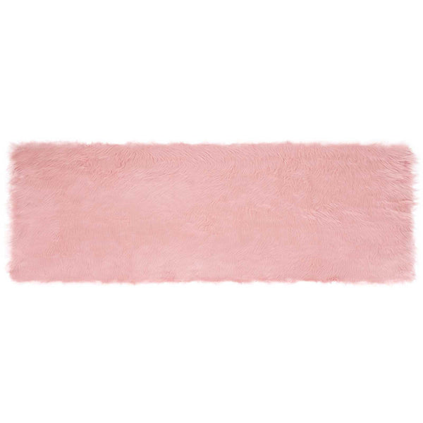 Tekonahkainen lampaantalja-matto TAFALLA Vaaleanpunainen