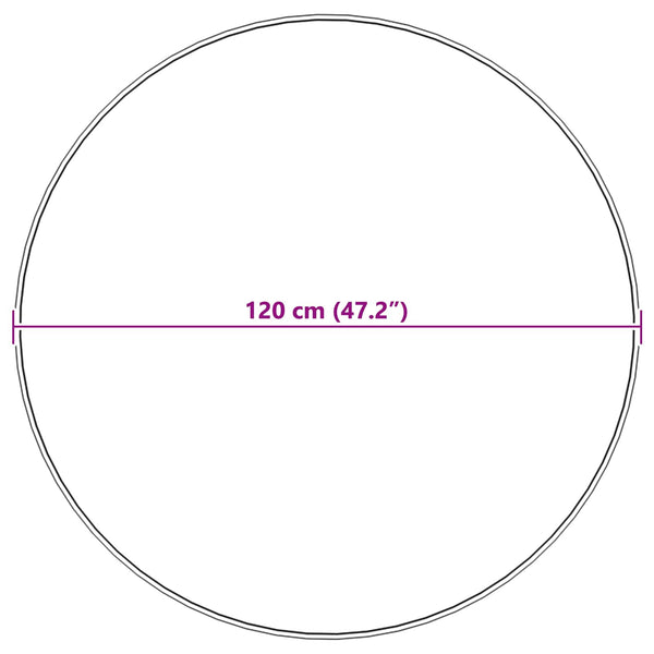 Tekonahkainen lampaantalja-matto TAFALLA Musta Ø 120 cm
