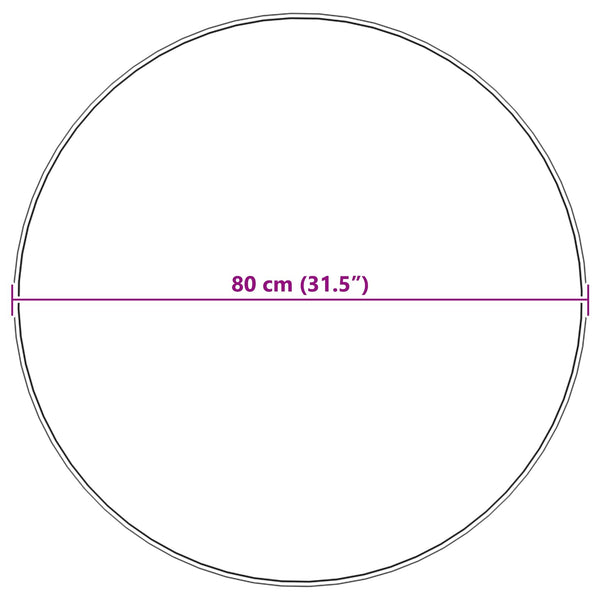 Tekonahkainen lampaantalja-matto TAFALLA Antrasiitti Ø 80 cm