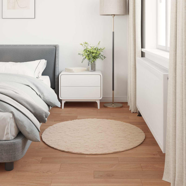 Liukuestettä sisältävä tekokaninannahkamatto OLITE Taupe