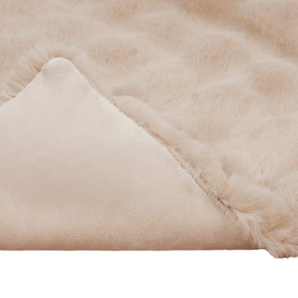 Tekoturkki Jäniksen Peitto Beige 130 x 150 cm Polyesteri