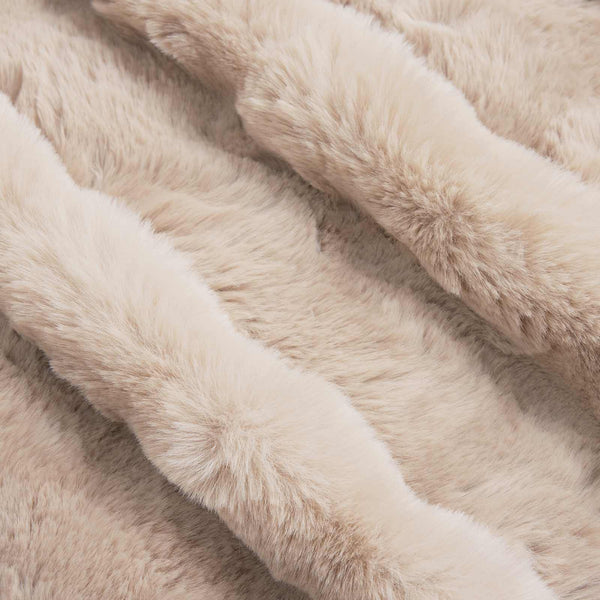 Tekoturkki Jäniksen Peitto Beige 130 x 150 cm Polyesteri