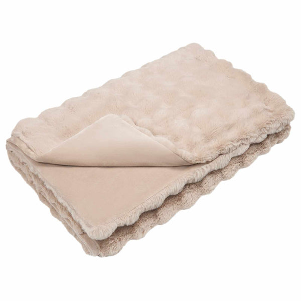 Tekoturkki Jäniksen Peitto Beige 130 x 150 cm Polyesteri
