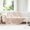 Tekoturkki Jäniksen Peitto Beige 220 x 240 cm Polyesteri