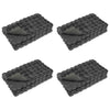 Tekoturkki Jäniksen Peitto 4 pcs Tumma harmaa 220 x 240 cm