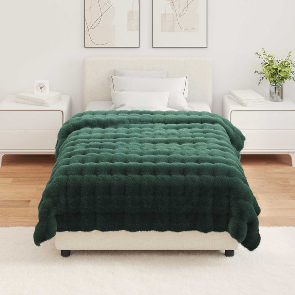 Tekoturkki Jäniksen Peitto 4 pcs Tummanvihreä 130 x 150 cm