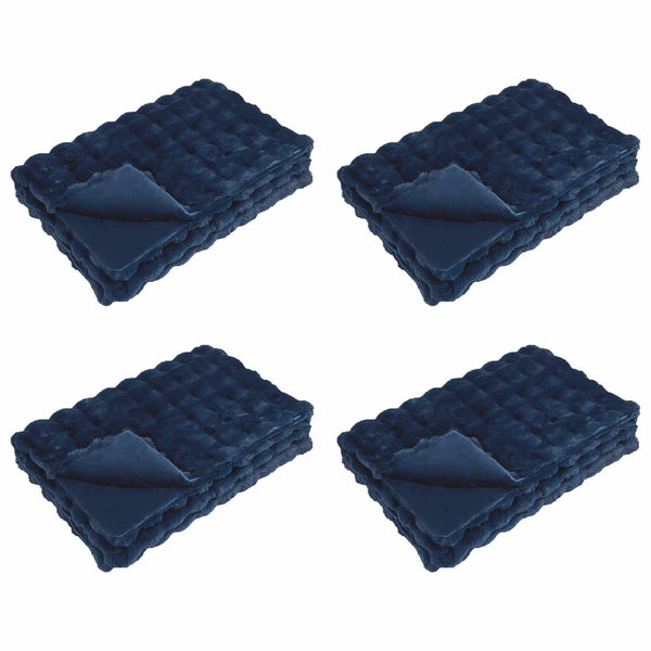 Tekoturkki Jäniksen Peitto 4 pcs Merensininen 240 x 270 cm