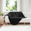 Tekoturkki Jäniksen Peitto 4 pcs Musta 130 x 150 cm Polyesteri