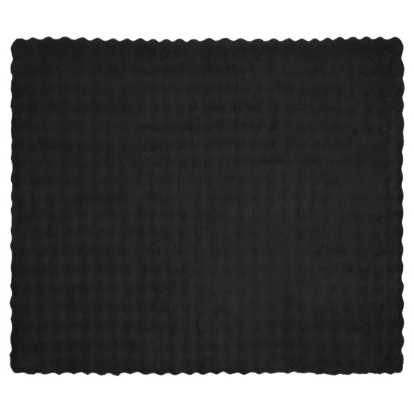Tekoturkki Jäniksen Peitto 4 pcs Musta 130 x 150 cm Polyesteri