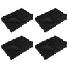 Tekoturkki Jäniksen Peitto 4 pcs Musta 150 x 220 cm Polyesteri