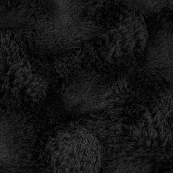 Tekoturkki Jäniksen Peitto 4 pcs Musta 150 x 220 cm Polyesteri