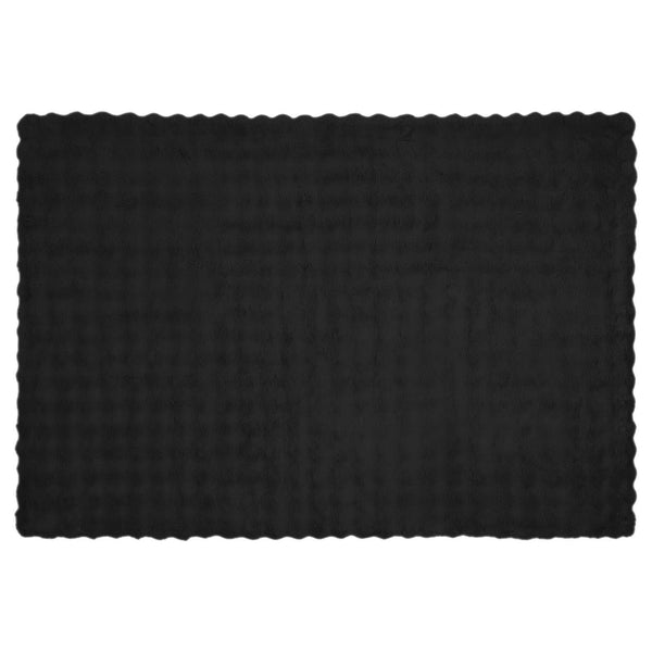 Tekoturkki Jäniksen Peitto 4 pcs Musta 150 x 220 cm Polyesteri